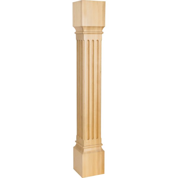 Hardware Resources 5" Wx5"Dx35-1/2"H Maple Fluted Post P27MP